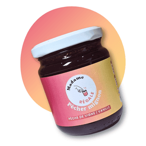 Confiture pêche de vigne vanille 250g